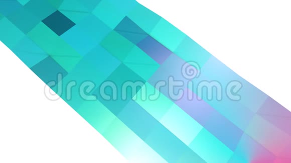 抽象简单的蓝紫低聚三维表面作为时尚环境软几何低聚运动背景视频的预览图