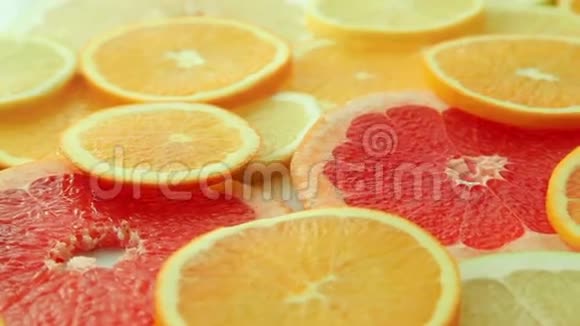 水果片背景橘子柚子视频的预览图