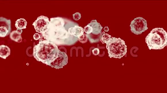 抽象细胞病毒尘埃粒子背景视频的预览图