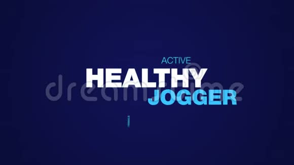 健康慢跑生活方式适合健身运动慢跑运动跑步者女性动画文字背景uhd4k视频的预览图