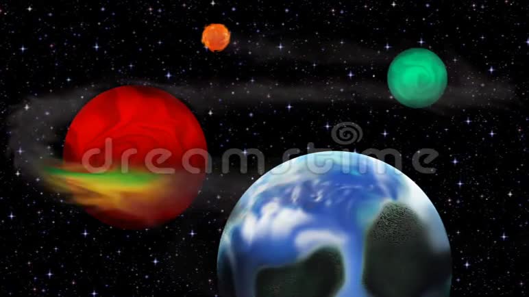 有能量流动的行星系统视频的预览图