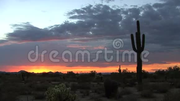 亚利桑那州沙漠日落视频的预览图