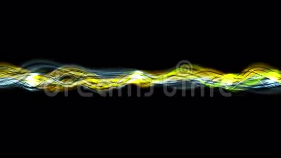 彩色闪光霓虹灯效果波浪视频动画视频的预览图