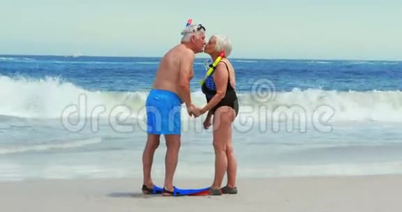 在海滩上的老夫妇视频的预览图