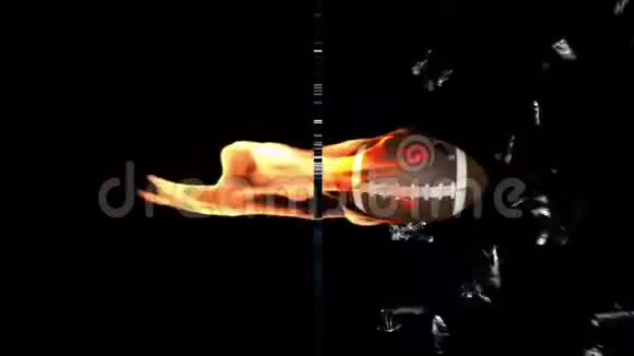 美式橄榄球的碎玻璃股票录像视频的预览图
