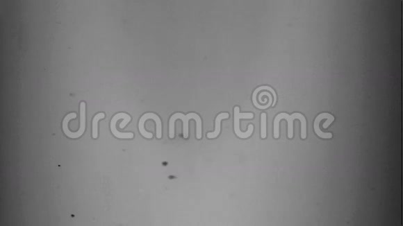 一个穿孔和写在划痕的电影领袖闪烁003高清视频的预览图