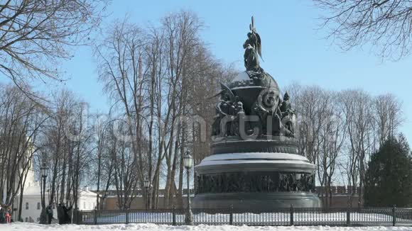诺夫哥罗德的俄罗斯纪念碑视频的预览图