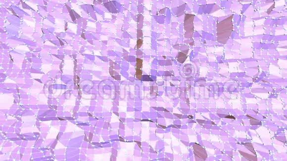 紫罗兰抽象低聚波面作为空间环境紫罗兰抽象几何振动环境视频的预览图