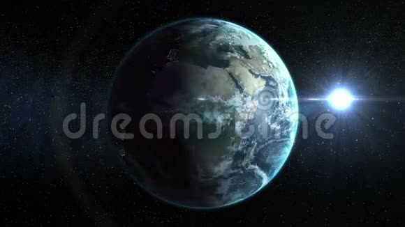 用太阳旋转地球的动画视频的预览图