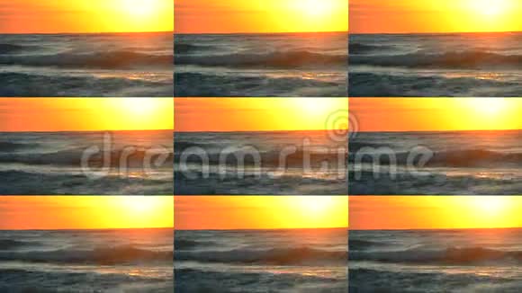 日落日出在海上曙光视频的预览图