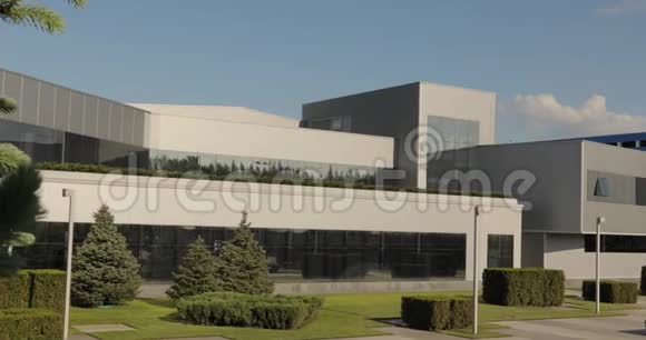 大型现代化生产工厂或工厂的外部工业外部现代生产外部视频的预览图