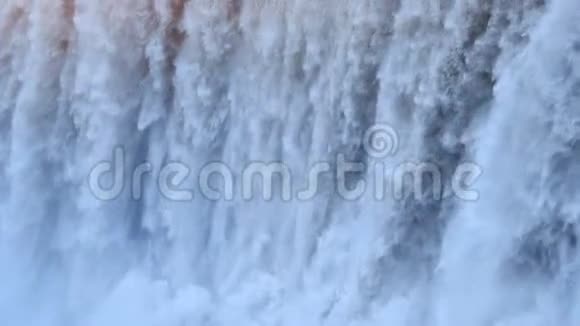 霍达弗斯非常美丽的冰岛瀑布它位于迈瓦顿湖附近的北部视频的预览图