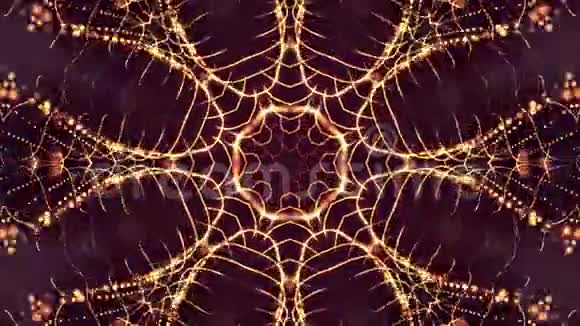 三维循环动画作为科幻背景的发光粒子的深度和波克赫的VJ循环视频的预览图