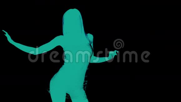 迪斯科舞蹈家做成了阴影剪影视频的预览图