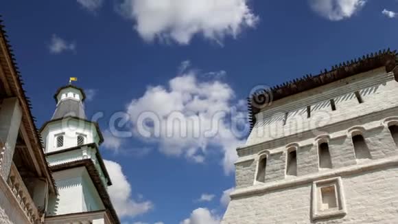 俄罗斯莫斯科地区的复活寺新耶路撒冷修道院或新耶路撒冷修道院视频的预览图