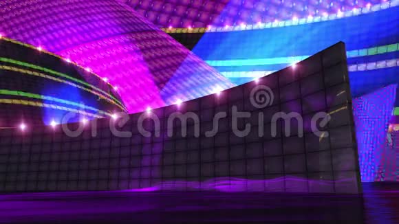 迪斯科虚拟布景舞台紫色视频的预览图