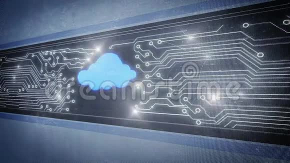 像素设计中的云和电路板视频的预览图