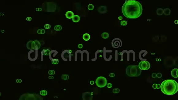 运动的绿色气泡视频的预览图