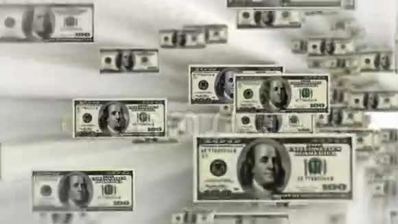 100美元的钞票股票录像视频的预览图