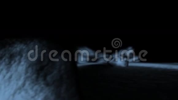 想象中的月球表面在黑暗空间中快速的相机运动视频的预览图