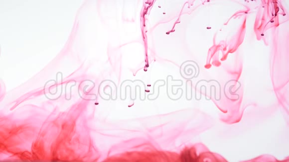 水中的红墨水摘要视频的预览图