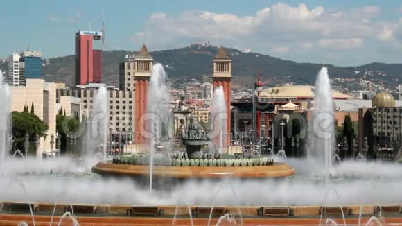 西班牙巴塞罗那喷泉视频的预览图