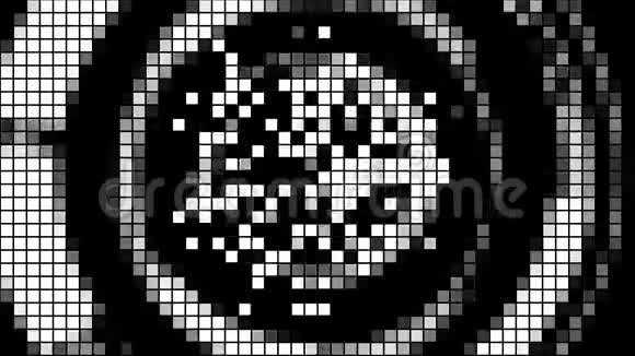 马赛克与黑暗网格背景视频视频的预览图