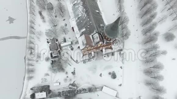 空中加里宁格勒大教堂视频的预览图