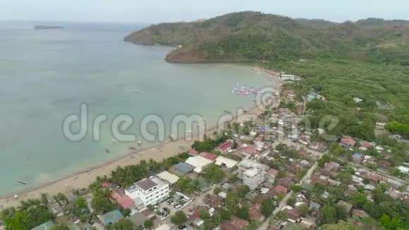 有海滩的海洋景观菲律宾吕宋视频的预览图