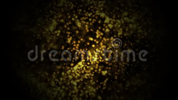 黄金粒子天然漂浮有机粒子在美丽的放松背景上带有波克的闪烁粒子视频的预览图