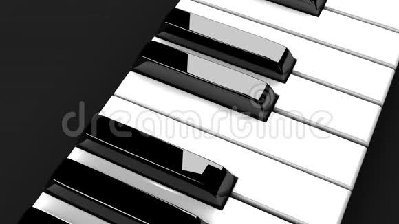 黑色背景上的钢琴键盘视频的预览图