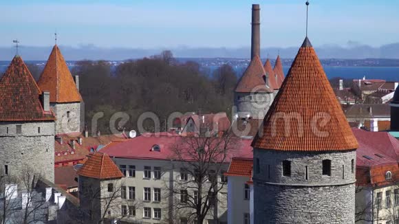 爱沙尼亚塔林老城全景视频的预览图