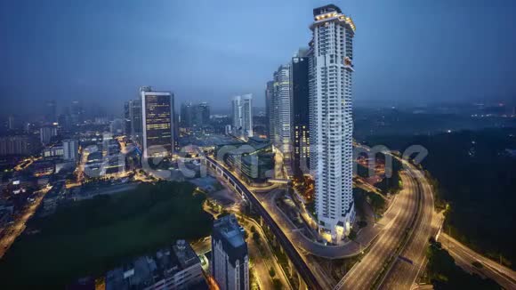 吉隆坡城市天际线日出视频的预览图