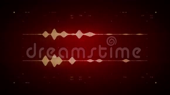 4K音频波形立体声像红色视频的预览图
