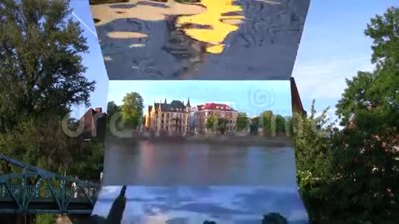 欧洲城市的视频墙视频的预览图