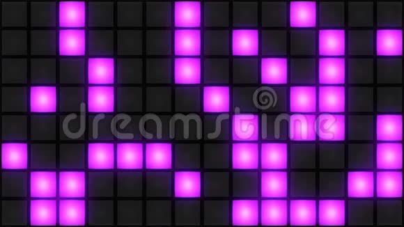 粉红迪斯科夜总会舞池墙发光网格背景vj循环视频的预览图