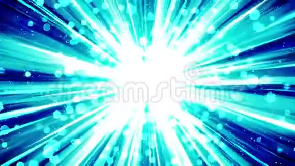 太空中的星尘射线卡通光束循环动画未来技术概念背景带线的爆炸星视频的预览图