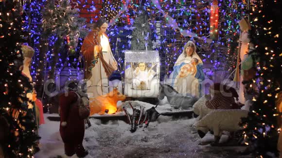 多伦多美丽的装饰圣诞屋视频的预览图