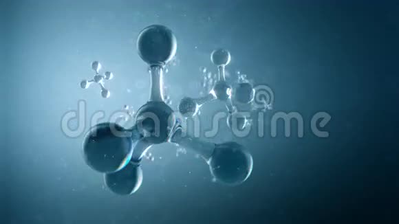 分子或原子纳米研究化学概念循环动画8k4kUHD视频的预览图