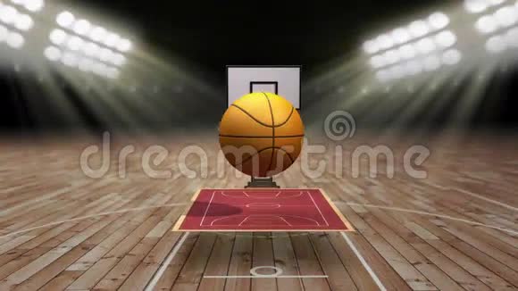 围绕篮球图标球场球门柱视频的预览图
