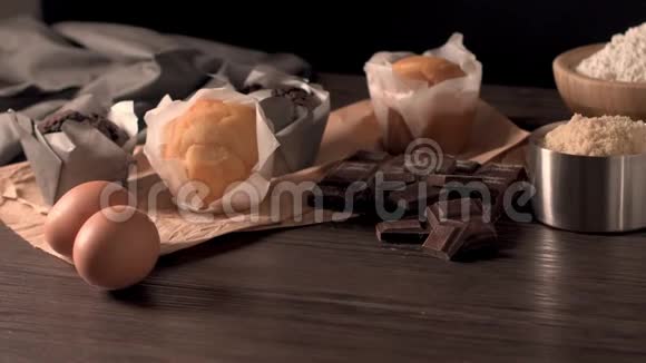 美味的自制松饼视频的预览图