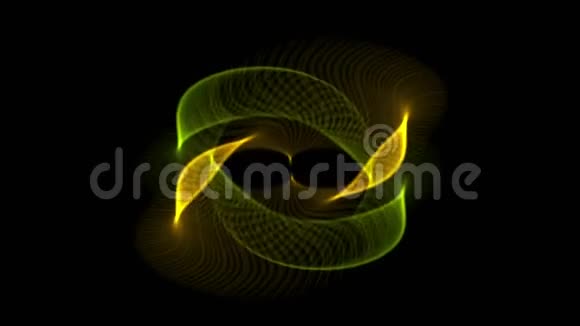 4K旋流光环和旋转花式图案光动态VJ材料视频的预览图