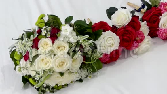 美丽的婚礼花或花束视频的预览图