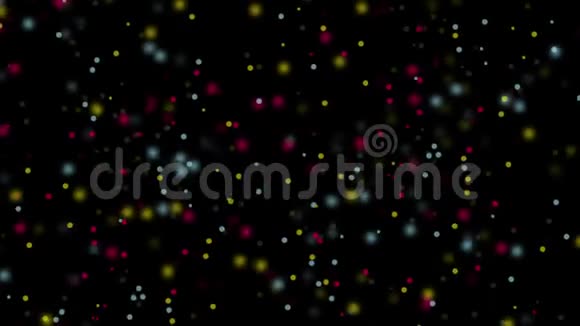 抽象彩色模糊圆粒子视频动画视频的预览图