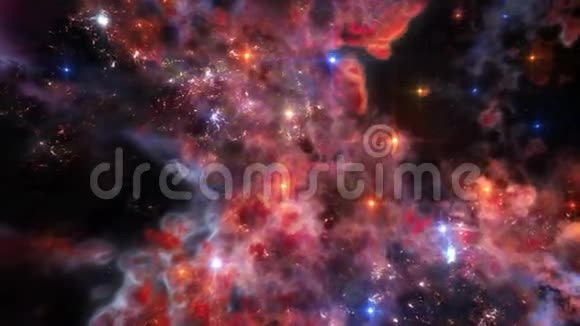 抽象星系星云动画4k视频的预览图