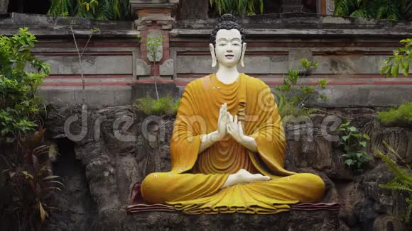 巴厘岛神庙岛上的布达雕像视频的预览图