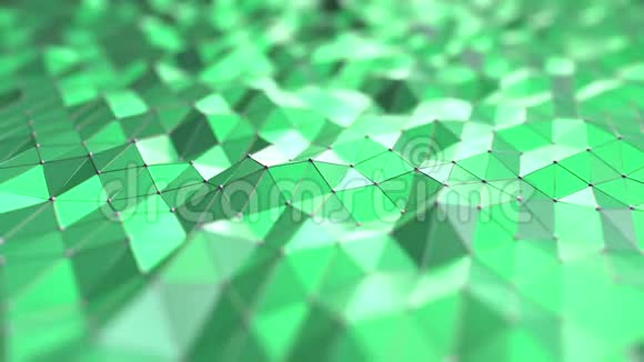 抽象绿色多边形运动背景视频的预览图