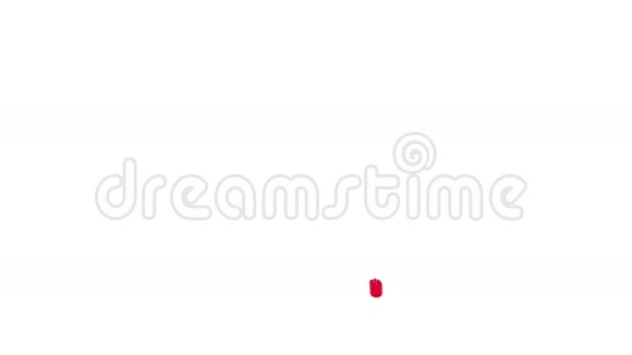 慢动作的红色飞溅的特写镜头糖浆视频的预览图