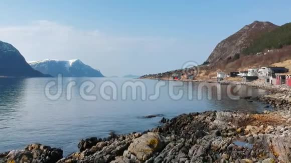 挪威西部海岸线的美丽景色视频的预览图