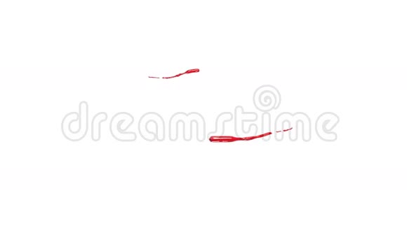 红色液体正在形成一个圆圈彩色油漆视频的预览图